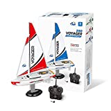 PLAYSTEAM Voyager 280 RC Controlled Wind Powered Sailboat in Red - 14" Tall