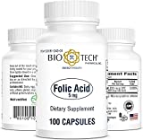 Bio-Tech Pharmacal Folic Acid (5mg, 100 Count)