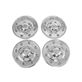 PHOENIX GQST50, Set of 4 - Hubcap for 15" Trailer Wheel w/ 5 or 6 Lug nuts, Stainless Steel Wheel Cover, Hub Cap for Trailers