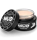 Bossman MUDstache Wax Unscented Mustache Wax - Mustach Grooming Care - Strong Hold for Taming, Training and Styling (1oz)