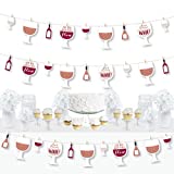 Big Dot of Happiness But First, Wine - Wine Tasting Party DIY Decorations - Clothespin Garland Banner - 44 Pieces