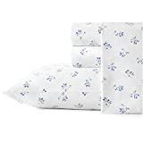 Stone Cottage - Percale Collection - Sheet Set - 100% Cotton, Crisp & Cool, Lightweight & Moisture-Wicking Bedding, Twin, Blue Sketchy Ditsy