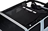 SPIDERWEBSHADE Compatible with Jeep Wrangler JKini Mesh Shade Top Sunshade UV Protection Accessory USA Made for Your JK 2-Door and JKU 4-Door (2007-2018) in Black