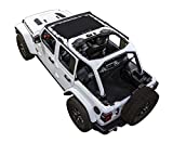 SPIDERWEBSHADE Compatible with Jeep Wrangler JLKini Mesh Shade Top Sunshade UV Protection Accessory USA Made for Your JL 2-Door and JLU 4-Door (2018 - current) in Black