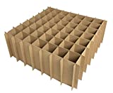 Chipboard Box Dividers 49 Cells for 2 oz (60ml) Boston Round (25 pack) for eLiquid Vape Juice, Essential Oils, Cosmetics etc. Fits inside any 12 x 12 box like large flat rate USPS box