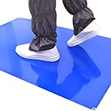 YAEHA Sticky Mats for Cleanrooms, Walk Off Tacky Mats for Construction Warehouse Garage 24"x36" Blue (4 Pads, 30 Sheets Each)