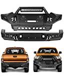 OCPTY Texture Black Front Bumper + Rear Bumper with D-ring for 2005-2015 for Toyota Tacoma