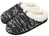 Women's Memory Foam Slippers Cozy Washable House Shoes Non-Slip Sole (Medium / 7-8 B(M) US,Black)