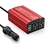 400W Car Power Inverter DC 12V to AC 110V Car Charger with 4.8A Dual USB Car Outlet Adapter