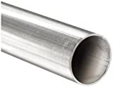 Stainless Steel 316L Welded Round Tubing, 1/2" OD, 0.46" ID, 0.020" Wall, 12" Length