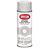 Krylon K18202 Coarse Stone Texture Finish Spray Paint, Charcoal Sand, 12 Ounce