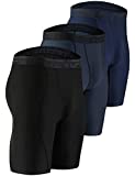 DEVOPS Men's Compression Shorts Underwear (3 Pack) (Medium, Black/Charcoal/Navy)
