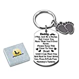 New Dad Gift Keychain for Men Him New Daddy to Be Gifts for Husband Boyfriend from Wife New Mommy Baby Announcement Pregnancy Keepsake for Soon to Be Dad Father Birthday Christmas Valentines Keyring