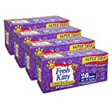 Fresh Kitty Super Thick, Durable, Easy Clean Up Jumbo Drawstring Scented Litter Pan Box Liners, Bags for Pet Cats, 80 ct