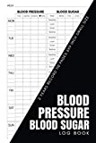 Blood Pressure Blood Sugar Log Book: Over 2 Years Diabetes, Heart Rate Monitor Journal, Glucose/ Medication Notebook, Handy Size Health Record ... Checker Diary For Men, Women, Elderly, Adults