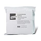 AAWipes Cleanroom Cloth Wipes 9"x9" (Bag of 150 Pcs) Double Knit 100% Polyester Wipers Lint Free Cloths with Ultra-fine Filaments, Laser Sealed Edge, Class 100 Cloths, Ultra-soft Nonwoven Wipes