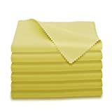 AAwipes Trumpet Cleaning Cloths Microfiber 12"x12" (6-Pack, Yellow) Plush Polishing Cloths for Musical Instruments Polishing & Cleaning Cloths for Guitar Violin Piano Clarinet Sax Universal