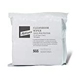 AAWipes Cleanroom Cloth Wipes 6"x6" (Bag of 150 Pcs) Double Knit 100% Polyester Wipers Lint Free Cloths with Ultra-fine Filaments, Laser Sealed Edge, Class 100 Cloths, Ultra-soft Nonwoven Wipes