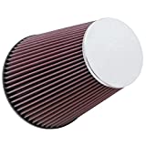 K&N Universal Clamp-On Air Intake Filter: High Performance, Premium, Washable, Replacement Filter: Flange Diameter: 6 In, Filter Height: 9 In, Flange Length: 0.625 In, Shape: Round Tapered, RC-5046