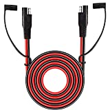 Vemote 12Ft SAE Extension Cable 12V SAE Connector 14AWG Battery Charger Extension Cable 2 Pin Quick Disconnect Wire Harness with Dust Cover for Motorcycle Cars RVs Boats Battery Tender etc.