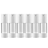 LONGWAY 1 Oz (30ML) Empty Frosted Airless Pump Bottles | Travel Lotion Pump Containers/Airless Lotion Dispenser - for Refillable Cosmetic, Foundation Pump & BPA Free (Pack of 6, Frosted Translucent)