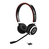 Jabra Evolve 65 MS Wireless Headset, Stereo  Includes Link 370 USB Adapter  Bluetooth Headset with Industry-Leading Wireless Performance, Advanced Noise-Cancelling Microphone, All Day Battery