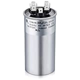 35 5 MFD 370 V Dual Run Round Capacitor for Condenser Straight Cool or Heat Pump Air Conditioner