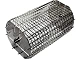 OneGrill Performer Series Kamado Grill Fit Rotisserie Spit Rod Basket; Stainless Steel Tumble & Flat Basket In One. (Fits 5/16 Inch Square Spits)