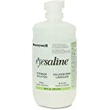 Honeywell Safety Personal 16 oz. (473 ml) Trilingual Sterile Saline Eye Wash Bottle with Extended Flow Nozzle - 32-000454-0000-H5