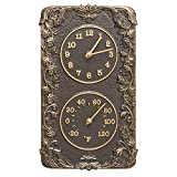 Whitehall Products Acanthus Combo Clock, French Bronze