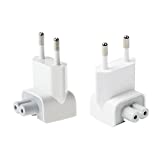 Droya AC Adapter Europe Plug, Converter Travel Charger Adapter for MB Book Mac/Book/Phone/Pod (2 - Pack)