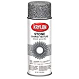 Krylon K18201 Coarse Stone Texture Finish Spray Paint, Black Granite, 12 Ounce