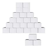 PETAFLOP 8x6x4 Shipping Box, White Mailing Corrugated Cardboard Boxes for Packing Small Business, 25 Pack