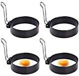 Egg Ring, Round Professional Pancake Mold, Egg Cooker Rings For Cooking, Stainless Steel Non Stick Round Egg Ring Mold For Fried Egg, Pancakes, Sandwiches 4PCS (4 PCS)