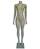 AMKO R2204B Brazilian Female Headless Full Body Mannequin  Dress Form with Heavy Square Metal Base. Dress Forms and Mannequins