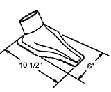 BB7021 Clear Plastic Single Naca Duct 10 1/2"L x 6"H For 3" Duct Hose