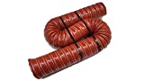 Autobahn88 Automotive SCAT Flex Duct (Silicone-Impregnated Fiberglass, Steel Wire Reinforced), Inner Diameter 51mm (2"), Length 1 Meter (3 Feet)