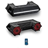 Planet Audio PATV65RGB ATV UTV Weatherproof Sound System - 6.5 Inch Speakers, 1.5 Inch Tweeters, Built-in Amplifier, Bluetooth, LED Lightbar, RGB Multicolor Illumination, Easy Installation