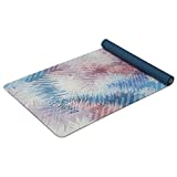 Gaiam Soft-Grip Yoga Mat 2-in-1 Travel Exercise Mat Ideal for Hot Yoga - Rubber Mat with Microfiber Towel Surface - On The Go Fitness Mat with Strap - Durable and Non Slip (72" L x 26" W x 2mm Thick)