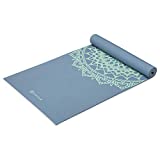 Gaiam Yoga Mat Unisex-Adult Premium Print Non Slip Exercise & Fitness Mat for All Types of Yoga, Pilates & Floor Workouts, Blue Shadow Marrakesh, 5mm