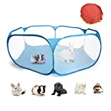 ATPWONZ Guinea Pig Cage Tent Puppies Cage Rabbit Cage Small Animals Pet Playpen, Portable Pet Fence for Hamsters,Chinchillas,Hedgehog,Puppy,Cats for Outdoor/Indoor- Blue