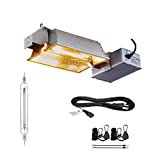 TopoGrow 1000W Double Ended HPS Grow Light Kit Fixture Complete with 2000K HPS Bulb 120V/240V Ballast 120V Plug (1000W Enclosed Kit)