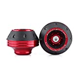 Front Fork Frame Sliders Wheel Crash Protector, Keenso CNC Aluminum Front Fork Wheel Frame Sliders Motorbike Falling Protection Scooter Moped(Red)