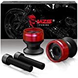 MZS Universal 8MM Swingarm Spools Sliders Stand CNC M8 Red Compatible with CBR 600 F2 F3 F4 F4i CBR600RR CBR1000RR GSXR600 GSXR750 GSXR1000 GSXS750 SV650 ZX6R ZX10R Z650 Z900 EX400 EX650 Daytona