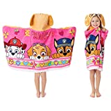 Paw Patrol Pink Bath/Pool/Beach Soft Cotton Terry Hooded Towel Wrap, 24" x 50", By Franco Kids