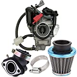 150cc Carburetor for GY6 4 Stroke Engines Electric Choke Motorcycle Scooter 152QMJ 157QMI with Intake Manifold