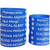 Blue Silicone Rubber Medical Awareness Alert Bracelet (Hypoglycemia)