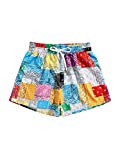 Floerns Women's Print Drawstring Waist Pocket Casual Summer Shorts A Multi L