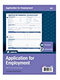 Adams Applications for Employment, 8.5 x 11 Inch, 3-Hole Punched, 50-Sheets/Pack, 2-Pack, White (9661)