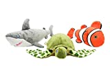 Royal Pet Toys SEA Critters 3 Piece Plush Dog Toy Set, Turtle, Shark & Fish w/Squeaker